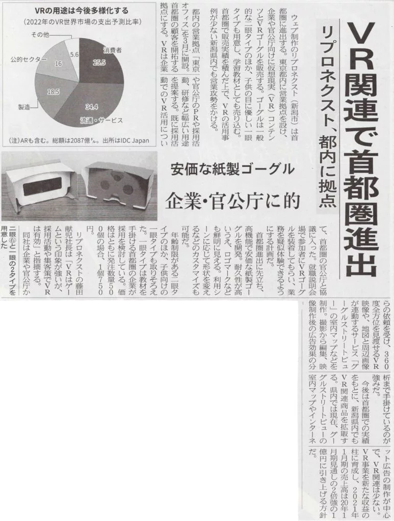 日本経済新聞(新潟経済面)