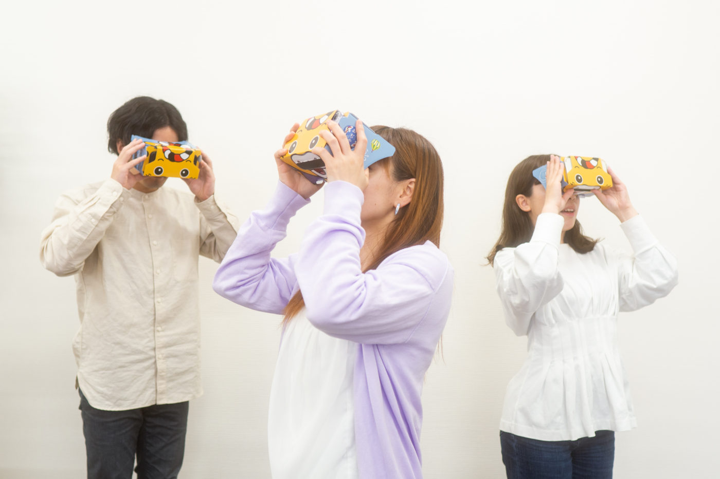 よし太くんVRゴーグル着用