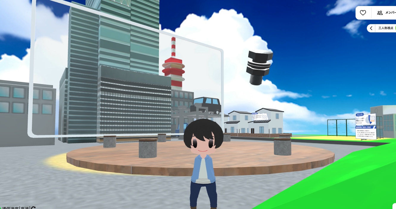 空間の中央に位置する交流エリア