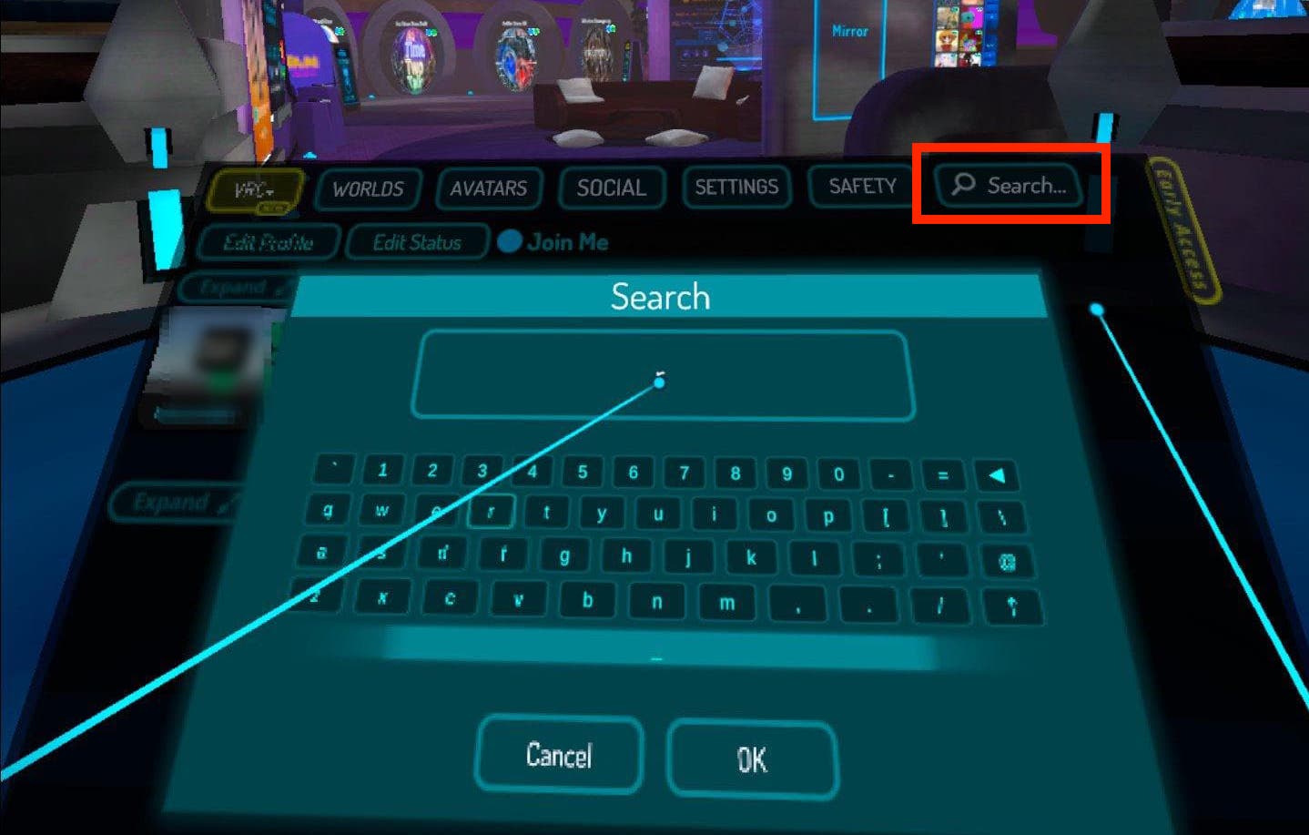 VRChat 検索窓