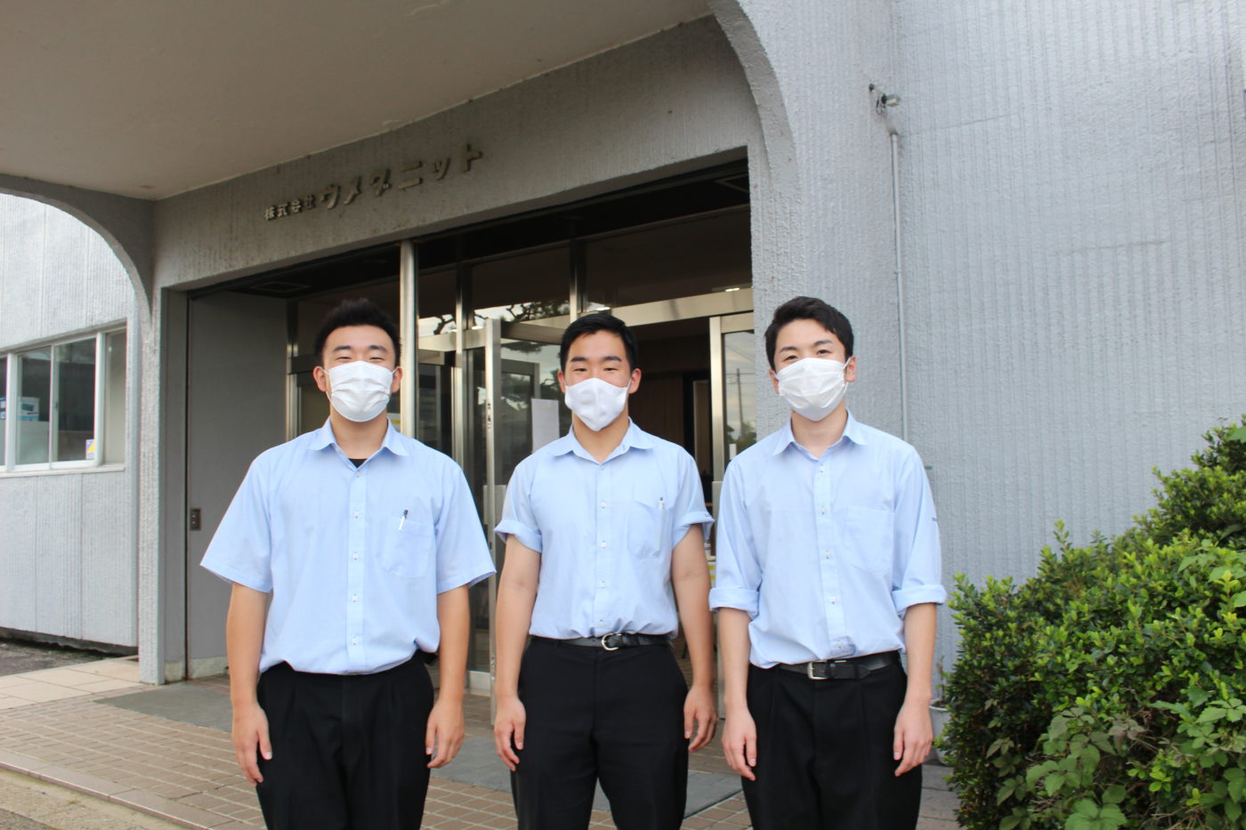 五泉高校生とニット工場で撮影5