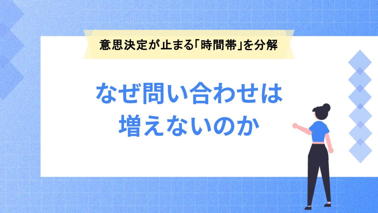 なぜ問い合わせは増えないのか