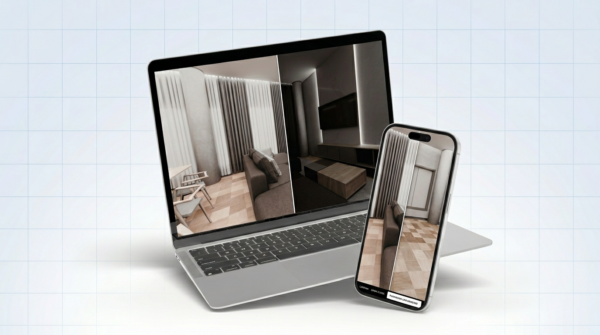 「デュアルビュー　(比較表示）」2つの空間を並べて、変化を体感する